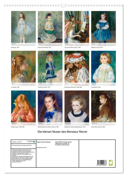 Die kleinen Musen des Monsieur Renoir (CALVENDO Wandkalender 2026)