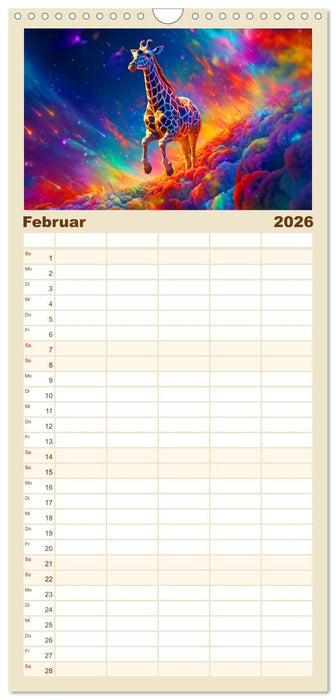 Farbsplash in der Tierwelt (CALVENDO Familienplaner 2026)