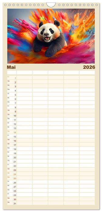 Farbsplash in der Tierwelt (CALVENDO Familienplaner 2026)