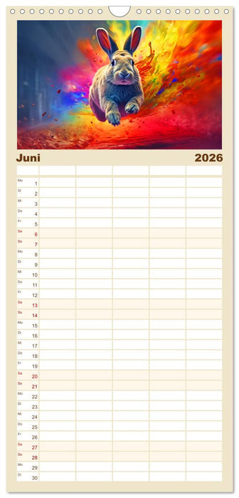 Farbsplash in der Tierwelt (CALVENDO Familienplaner 2026)