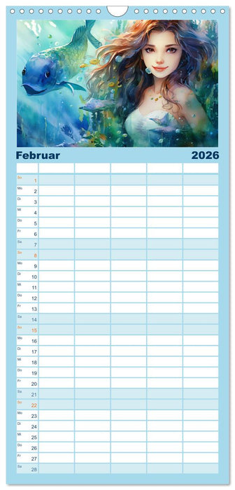 Liebliche Meerjungfrauen (CALVENDO Familienplaner 2026)