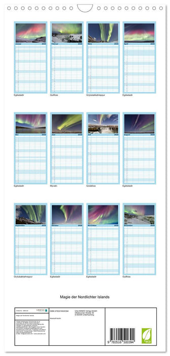 Magie der Nordlichter Islands (CALVENDO Familienplaner 2026)
