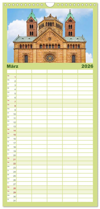 Stadt Speyer - wunderschönes Reiseziel (CALVENDO Familienplaner 2026)