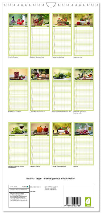 Natürlich Vegan - frische gesunde Köstlichkeiten (CALVENDO Familienplaner 2026)