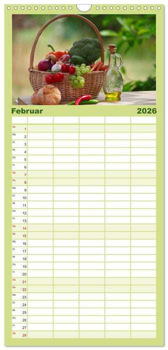 Natürlich Vegan - frische gesunde Köstlichkeiten (CALVENDO Familienplaner 2026)