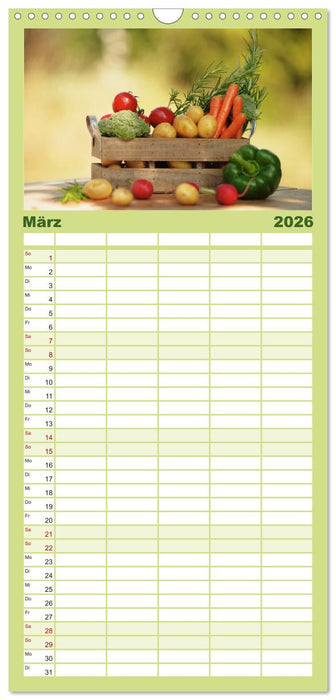 Natürlich Vegan - frische gesunde Köstlichkeiten (CALVENDO Familienplaner 2026)