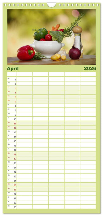 Natürlich Vegan - frische gesunde Köstlichkeiten (CALVENDO Familienplaner 2026)