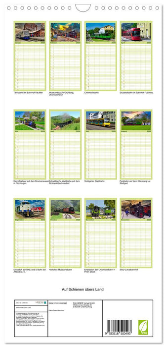 Auf Schienen übers Land (CALVENDO Familienplaner 2026)