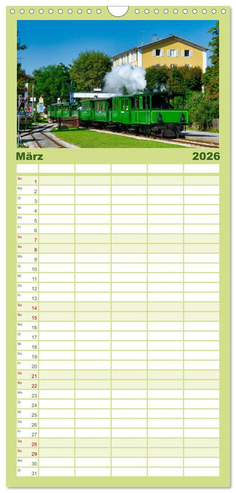 Auf Schienen übers Land (CALVENDO Familienplaner 2026)