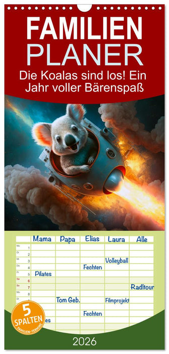 Die Koalas sind los! Ein Jahr voller Bärenspaß (CALVENDO Familienplaner 2026)