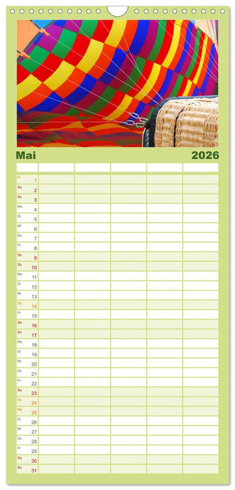 Ballonfahrt in Kappadokien (CALVENDO Familienplaner 2026)