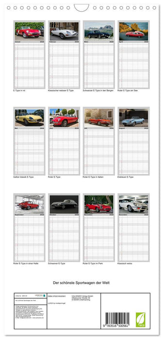 Der schönste Sportwagen der Welt (CALVENDO Familienplaner 2026)