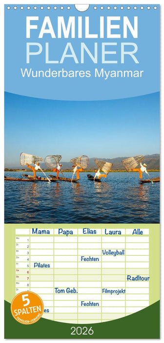 Wunderbares Myanmar (CALVENDO Familienplaner 2026)