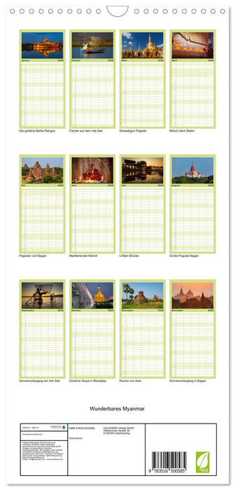 Wunderbares Myanmar (CALVENDO Familienplaner 2026)