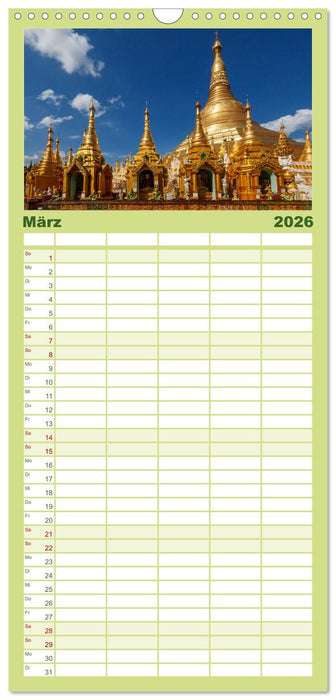 Wunderbares Myanmar (CALVENDO Familienplaner 2026)
