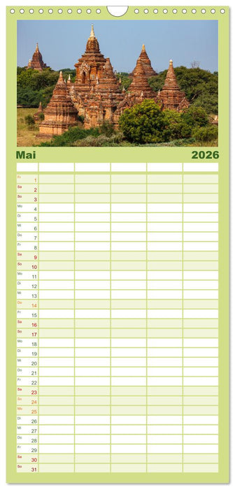 Wunderbares Myanmar (CALVENDO Familienplaner 2026)