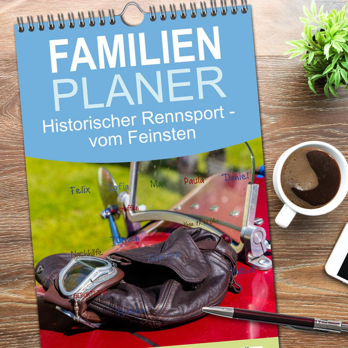 Historischer Rennsport - vom Feinsten (CALVENDO Familienplaner 2026)