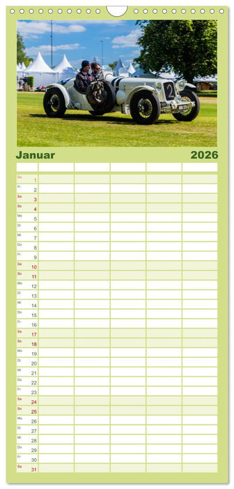 Historischer Rennsport - vom Feinsten (CALVENDO Familienplaner 2026)