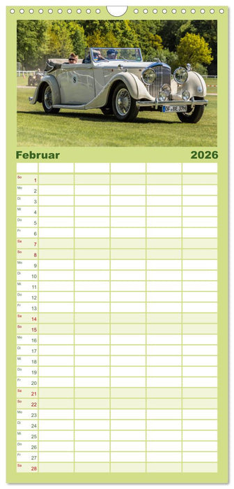 Historischer Rennsport - vom Feinsten (CALVENDO Familienplaner 2026)