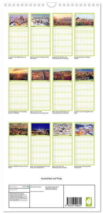 Aussichten auf Prag (CALVENDO Familienplaner 2026)