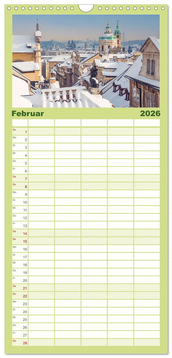 Aussichten auf Prag (CALVENDO Familienplaner 2026)