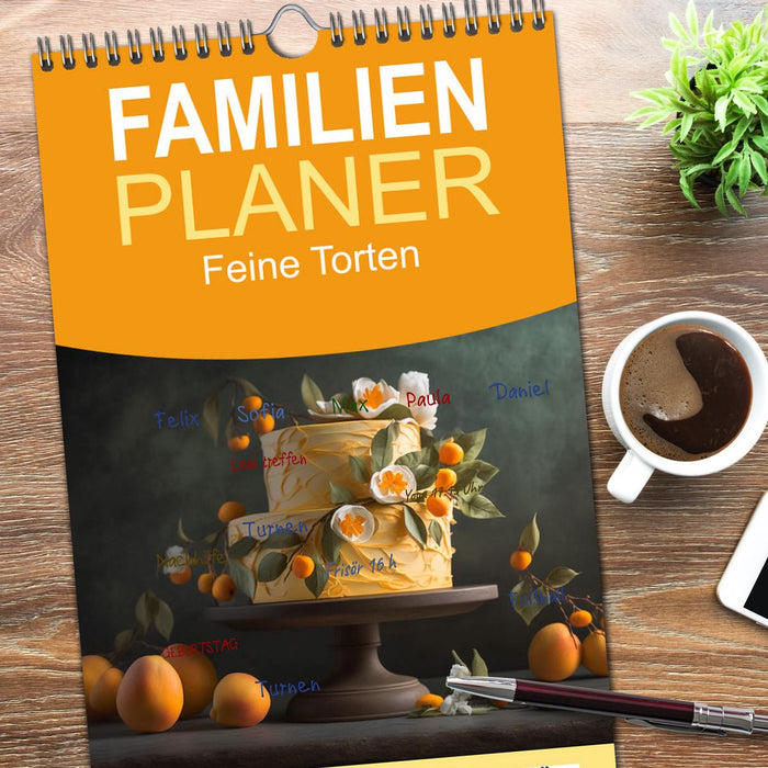 Feine Torten (CALVENDO Familienplaner 2026)