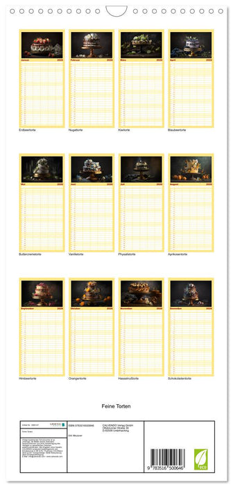 Feine Torten (CALVENDO Familienplaner 2026)