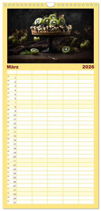 Feine Torten (CALVENDO Familienplaner 2026)