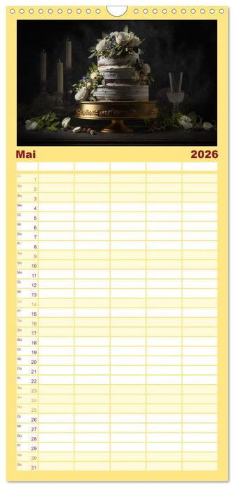 Feine Torten (CALVENDO Familienplaner 2026)
