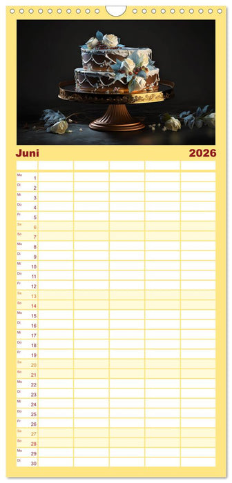 Feine Torten (CALVENDO Familienplaner 2026)