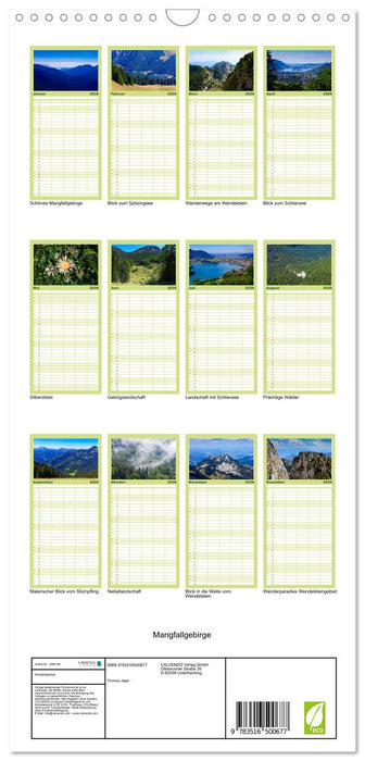 Mangfallgebirge (CALVENDO Familienplaner 2026)