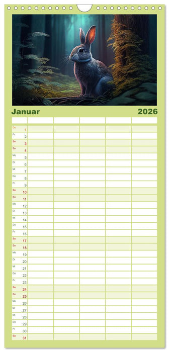 Waldgeflüster - ein kunstvoller Spaziergang durch unsere Wälder (CALVENDO Familienplaner 2026)