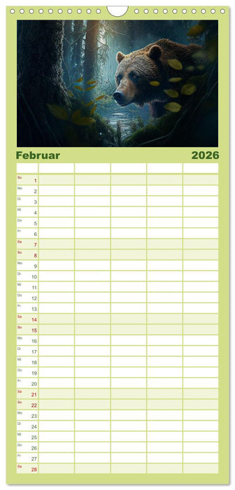 Waldgeflüster - ein kunstvoller Spaziergang durch unsere Wälder (CALVENDO Familienplaner 2026)