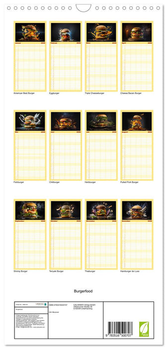 Burgerfood (CALVENDO Familienplaner 2026)