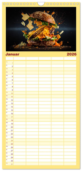 Burgerfood (CALVENDO Familienplaner 2026)