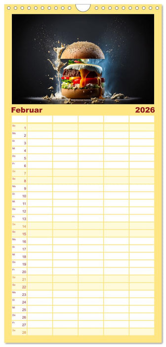 Burgerfood (CALVENDO Familienplaner 2026)