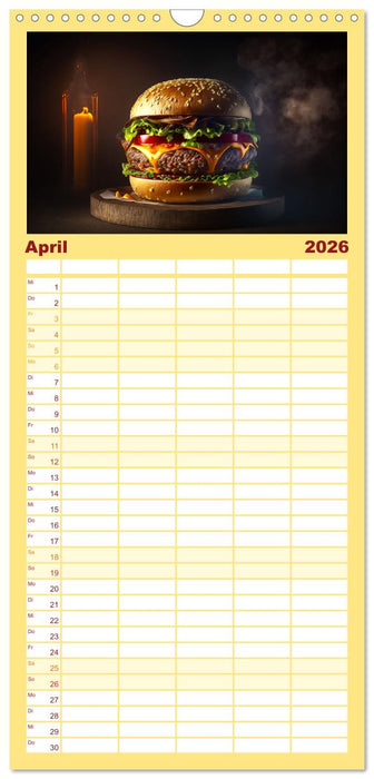 Burgerfood (CALVENDO Familienplaner 2026)