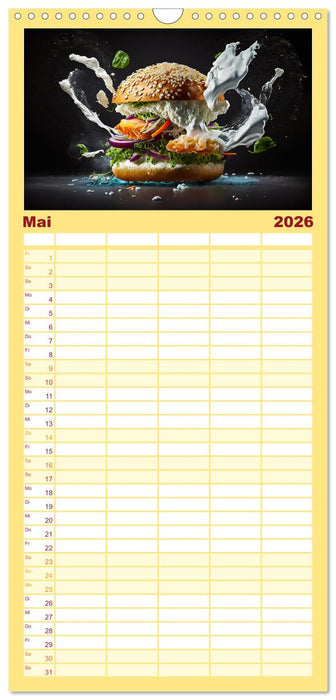 Burgerfood (CALVENDO Familienplaner 2026)