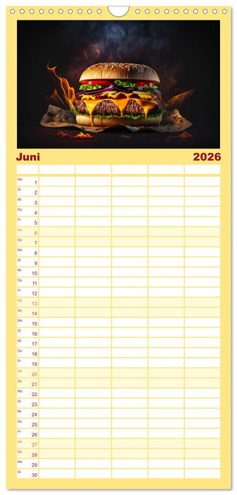 Burgerfood (CALVENDO Familienplaner 2026)