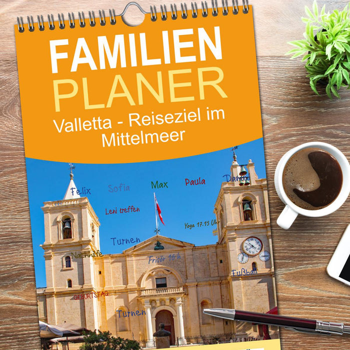 Valletta - Reiseziel im Mittelmeer (CALVENDO Familienplaner 2026)