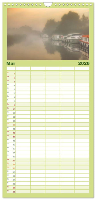 Norfolk - Ostengland: Von der Nordseeküste durch das Marschland (CALVENDO Familienplaner 2026)