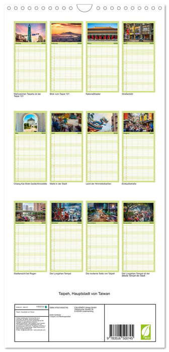 Taipeh, Hauptstadt von Taiwan (CALVENDO Familienplaner 2026)