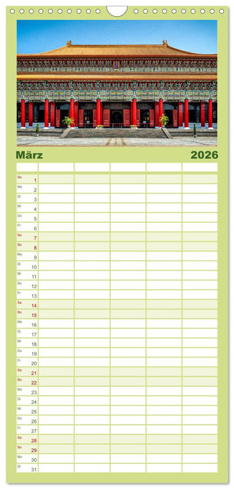 Taipeh, Hauptstadt von Taiwan (CALVENDO Familienplaner 2026)