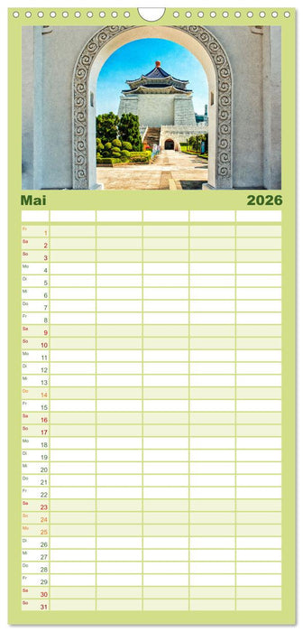 Taipeh, Hauptstadt von Taiwan (CALVENDO Familienplaner 2026)