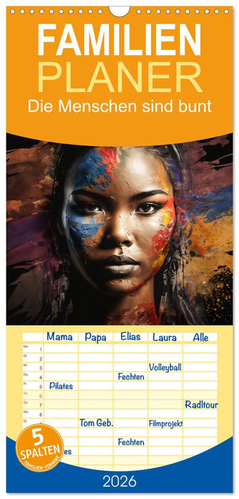 Die Menschen sind bunt (CALVENDO Familienplaner 2026)