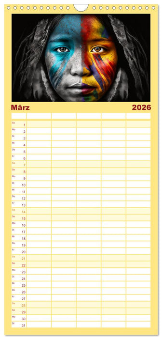 Die Menschen sind bunt (CALVENDO Familienplaner 2026)