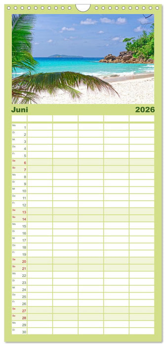 Sagenhafte Seychellen - Idylle im Indischen Ozean (CALVENDO Familienplaner 2026)