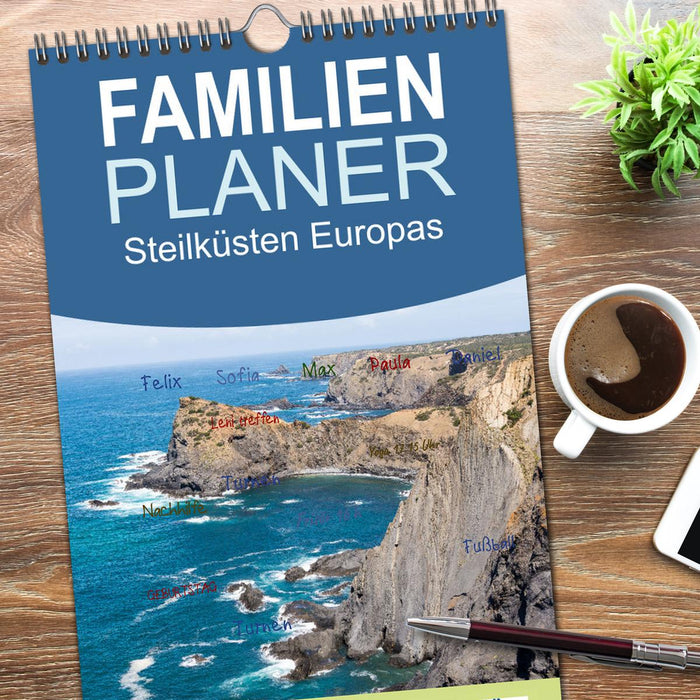 Steilküsten Europas (CALVENDO Familienplaner 2026)
