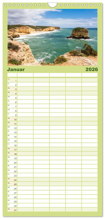 Steilküsten Europas (CALVENDO Familienplaner 2026)