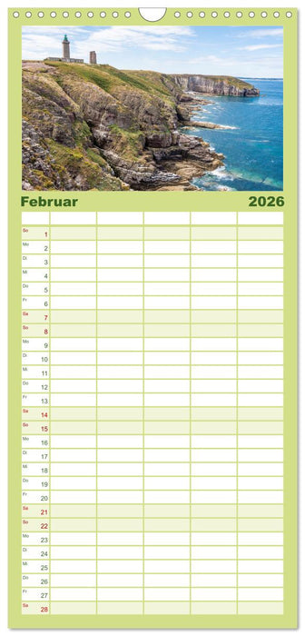 Steilküsten Europas (CALVENDO Familienplaner 2026)